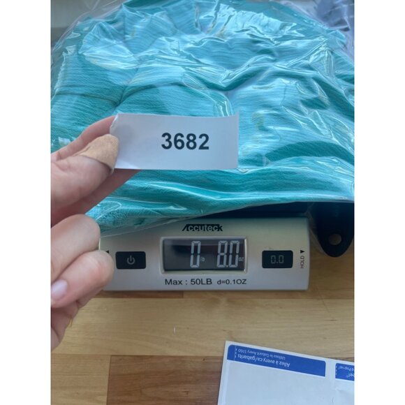 Susan Graver Midi Skirt L Pull On Pleated A-Line Aqua Turquoise Beach Coastal - Picture 9 of 9